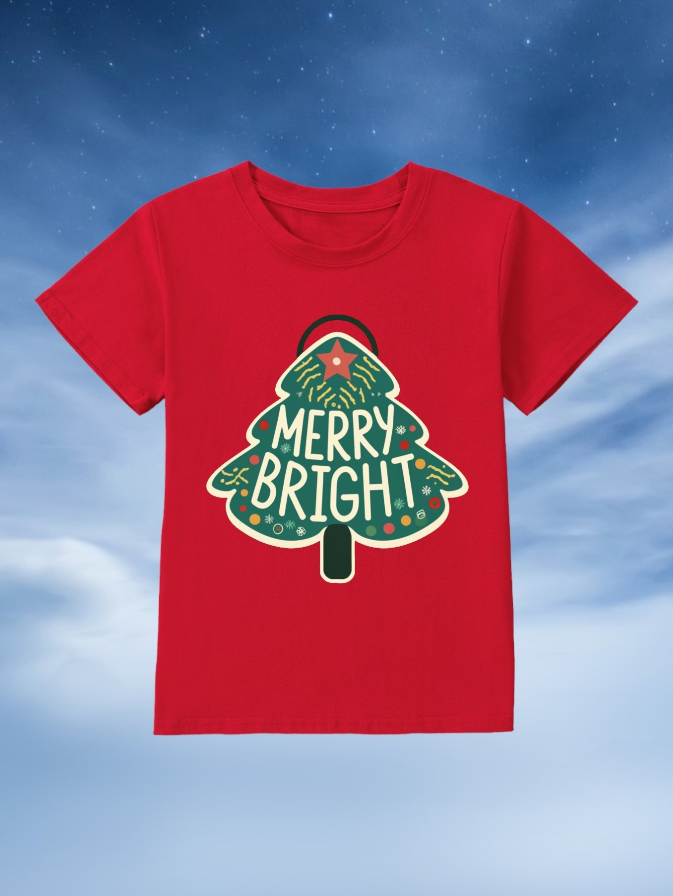 Christmas Merry Bright Letter Tree Print Boys Creative T - Temu Australia