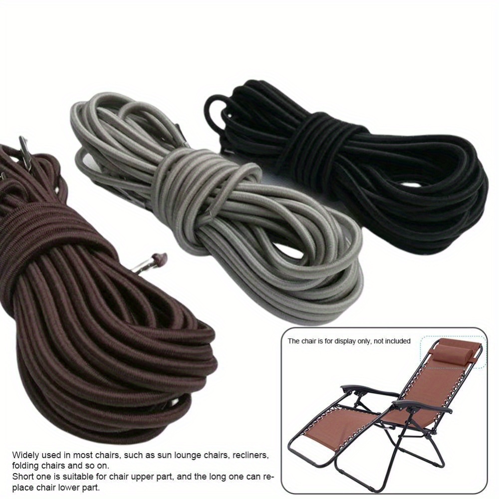 

4pcs/set Sun Loungers Fixing Elastic Cord Rope, Reclining Chair Replacement, Repair Cord Kit