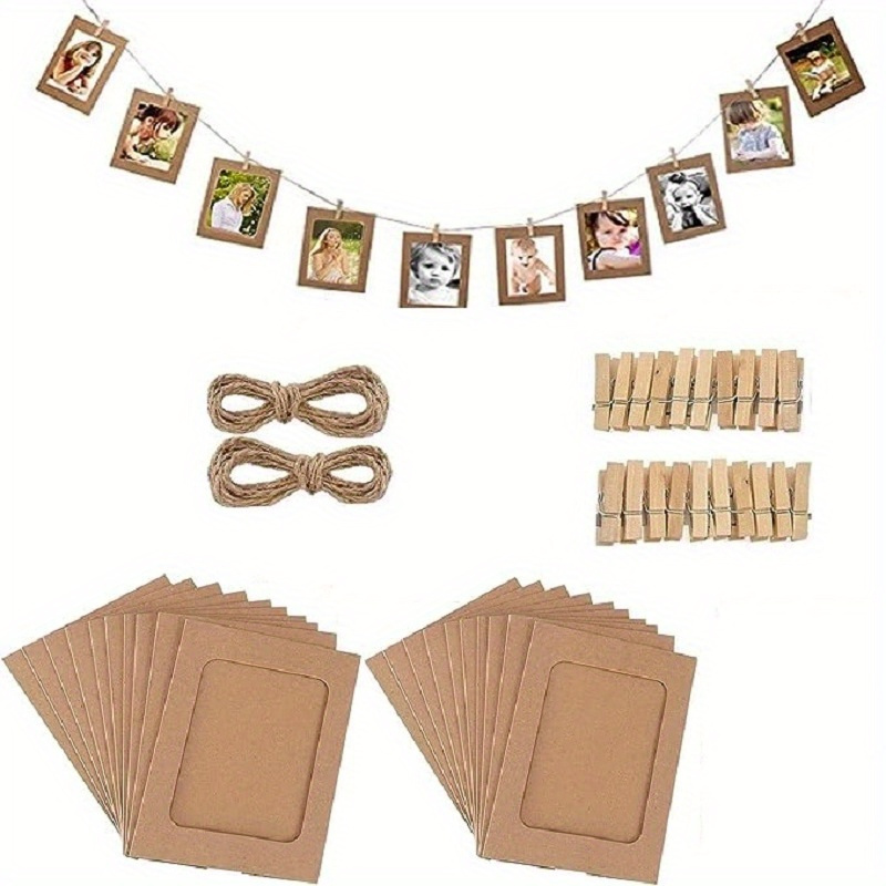 String DIY Wall Hanging Picture Frame Set Of 20