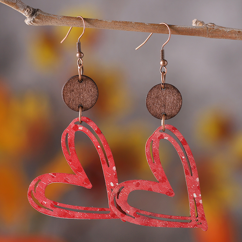 Valentines Day Earrings for Women Acrylic Love Dangle Earrings Glitter Heart Letters Drop Earrings Handmade Resin Valentine's Day Jewelry Gifts