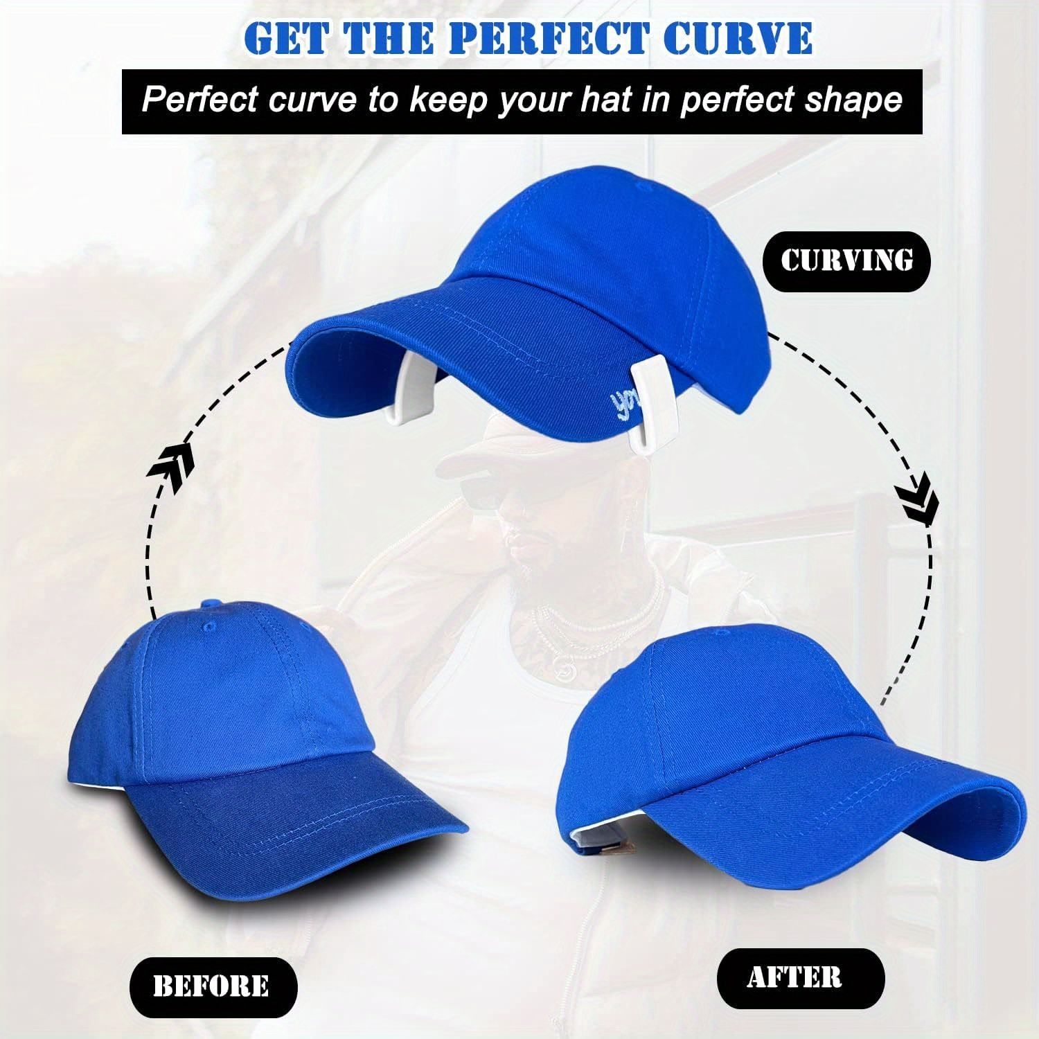 Hat Brim Bender Perfect Hat Curving Band Convenient Hat - Temu