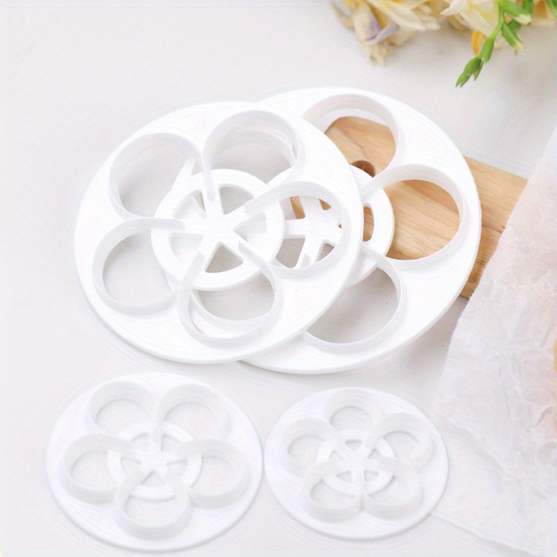 Mini Flower Cookie Plunger Cutters Plum Fondant - Temu