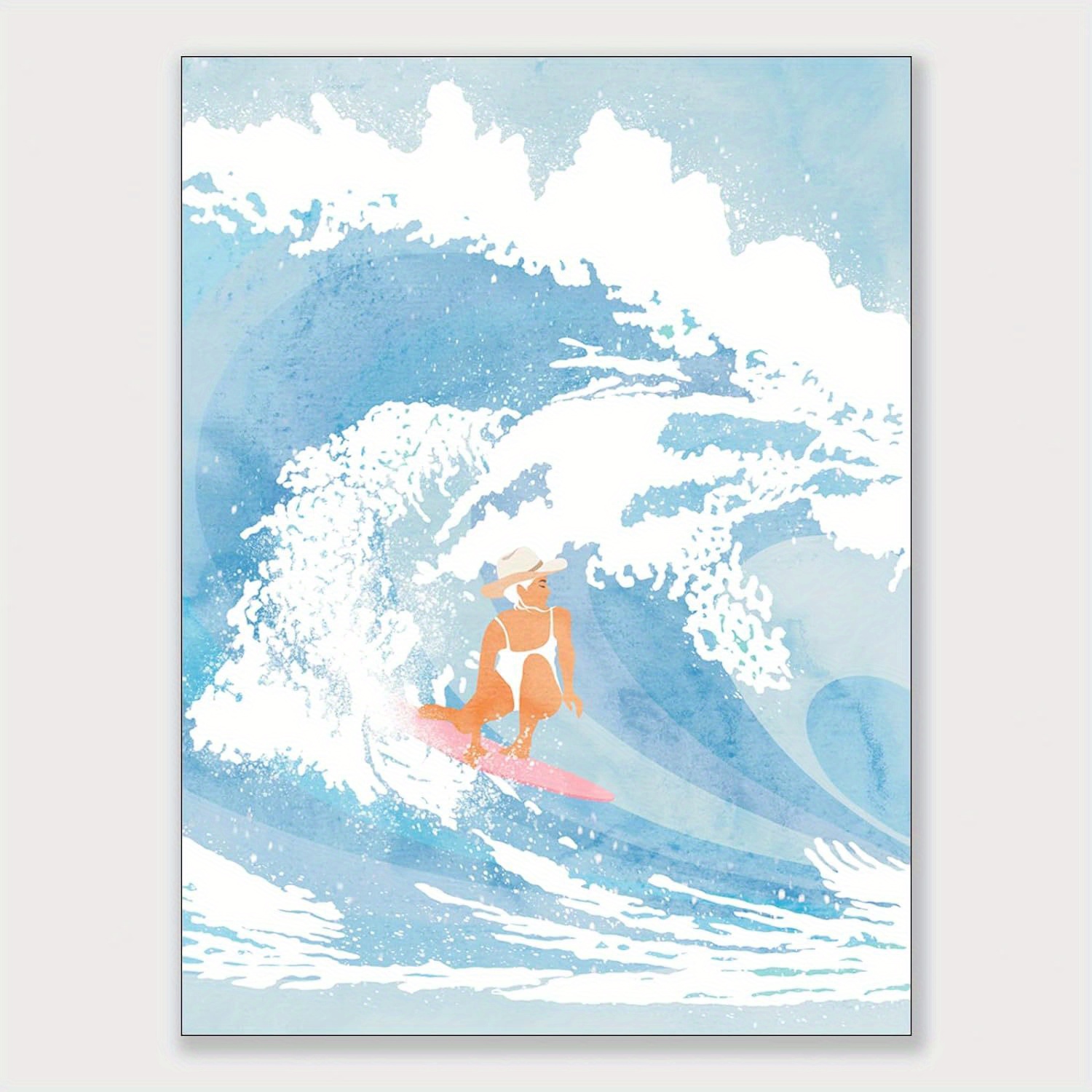 BEAUTIFUL BLUE WAVE SEA SURF SUN BEACH HOME DECOR ART PRINT PREMIUM POSTER