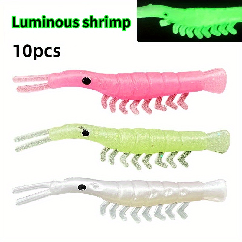 Luminous Shrimp shaped Bait Soft Rubber Bait Outdoor Fishing - Temu