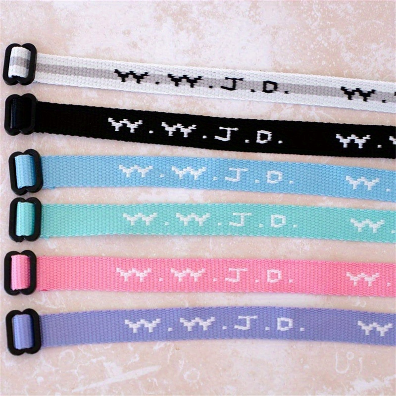 1pc WWJD ニットブレスレット プリントリストバンドブレスレット スアウトドア ブレ - Temu Japan