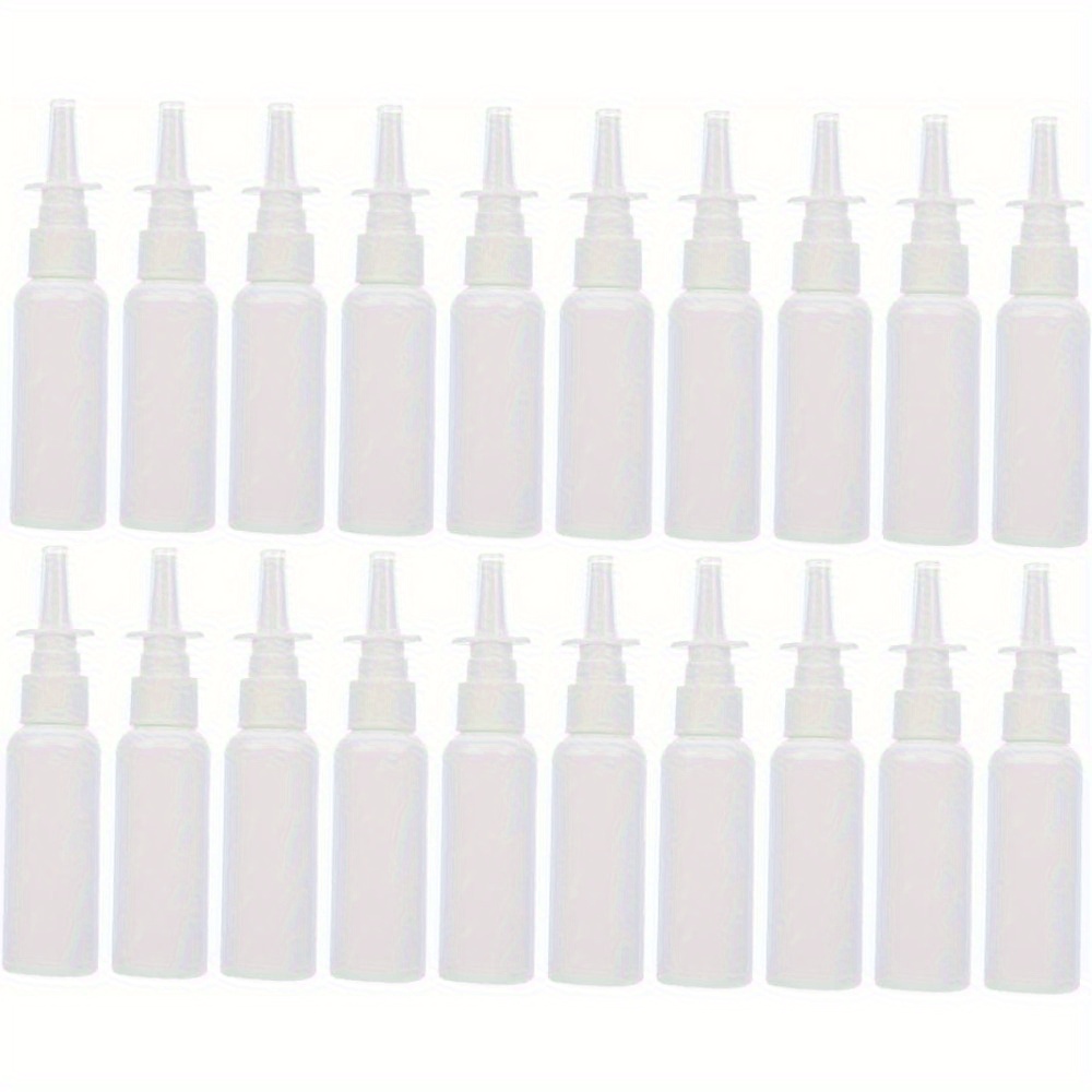 

20pcs Nose Washing Spray Bottle, 30ml White Plastic Spray Dispenser Empty Essential Oil Bottle, Travel Accessories