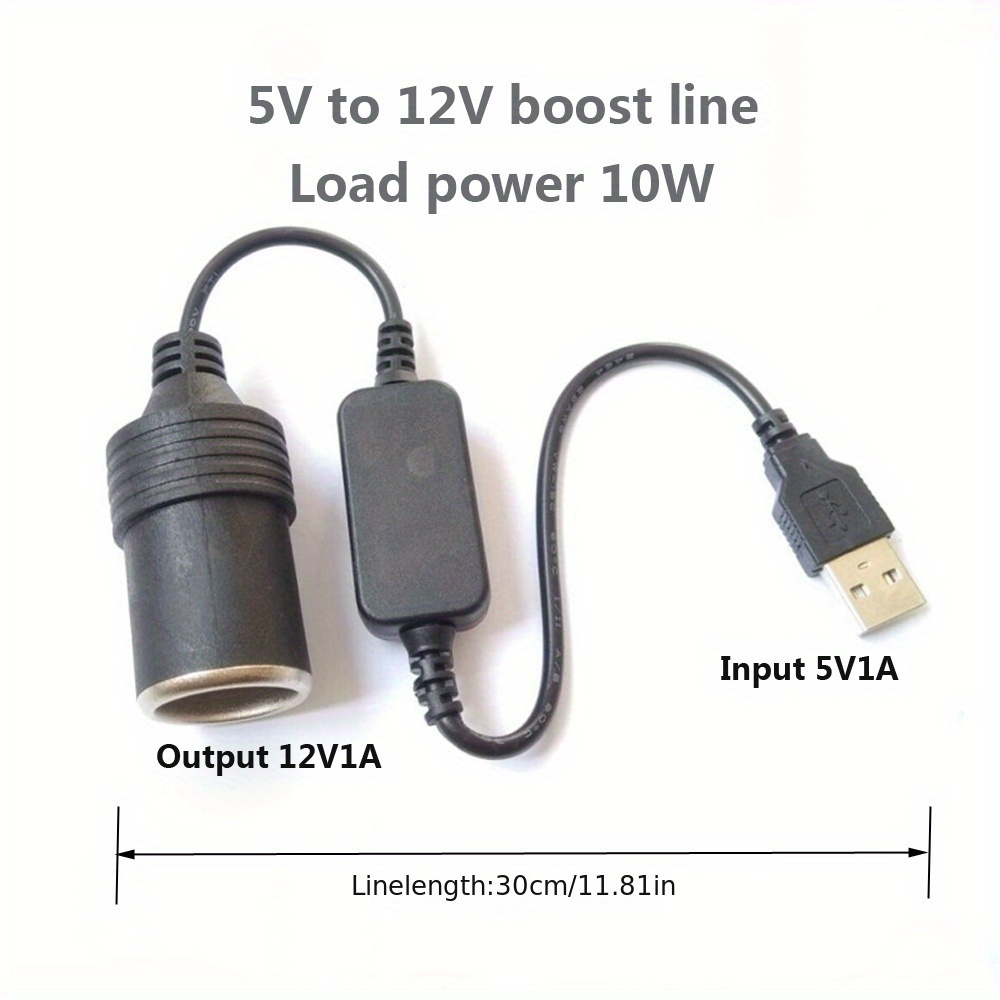 1pc 5V 2A USB a 12V presa accendisigari USB maschio a femmina adattatore  per accendisigari convertitore
