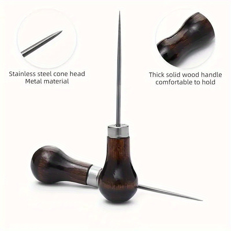 Gourd Shaped Solid Steel Cone Needles Awls Manual Sewing - Temu