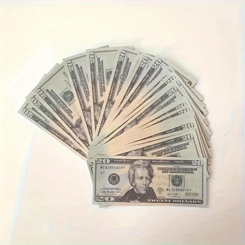 DenYorkStore Copy 5 Dollar Bills, Play Money Pcs for Movie Props Prop Money