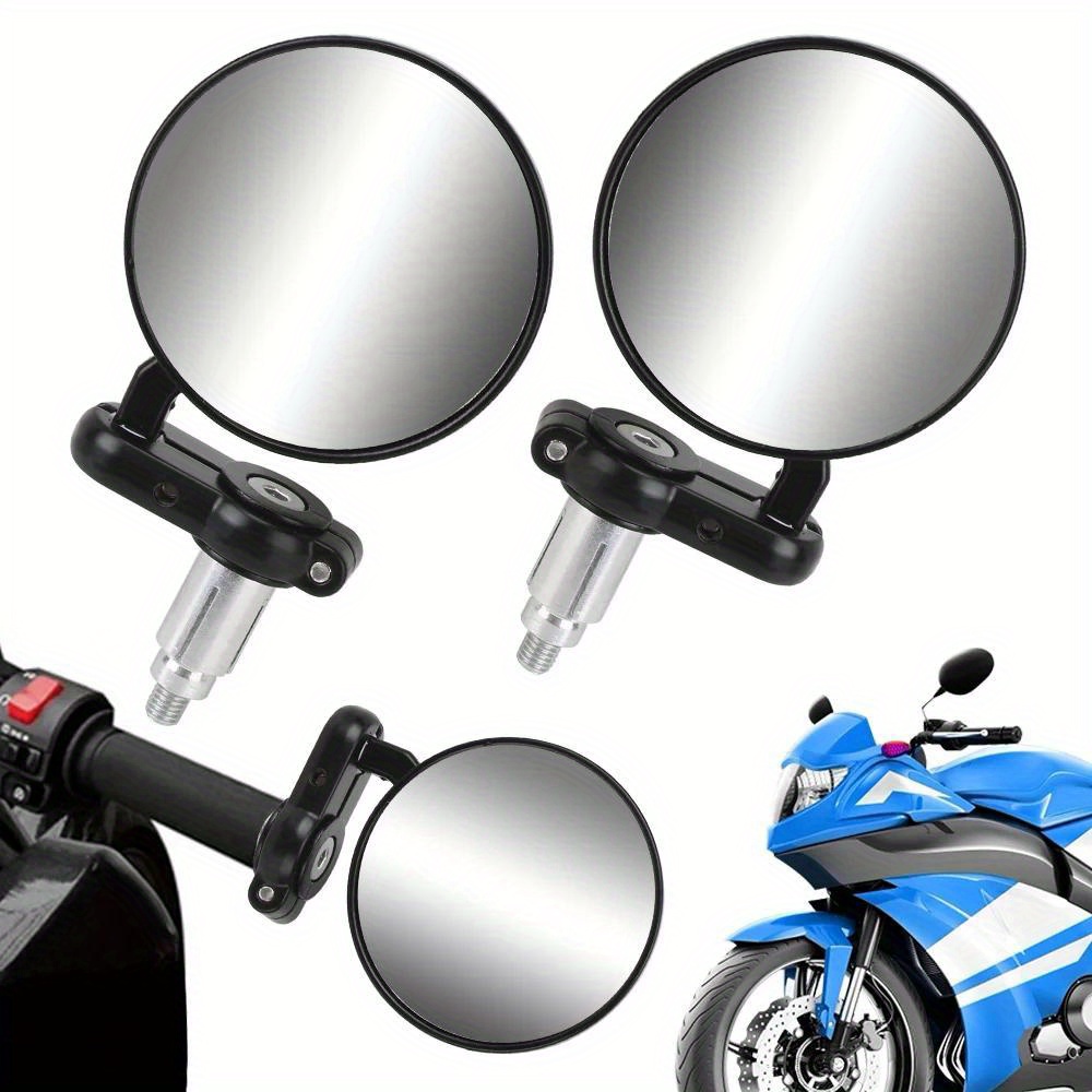  1 Paire de Rétroviseur Moto Universel,Rétroviseur Moto en  Alliage d'Aluminium,Retroviseur Moto Pliable pour Scooter Moto Cross  Bicyclete, Noir