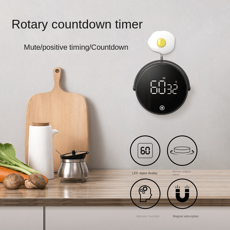 Magnetic Kitchen Led Mute Timer Kitchen Countdown Timer Self