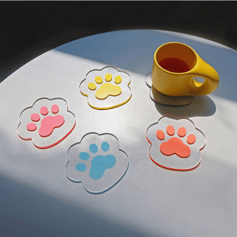  1PCS Coasters for Drinks,Rabbit Absorbent Cork Coasters Set Drink  Coaster Round Cup Mat Pad Chick Mug Coaster for Home Office Coffee Bar  Table Presents for Friend : Home & Kitchen