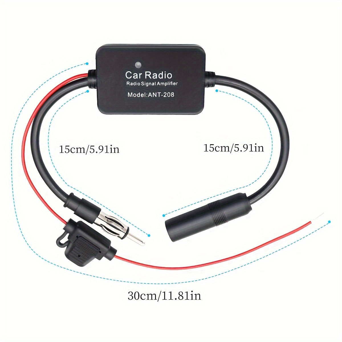 Practical FM Signal Amplifier Anti-interference Car Antenna Radio Universal  FM Booster Amp Automobile Parts