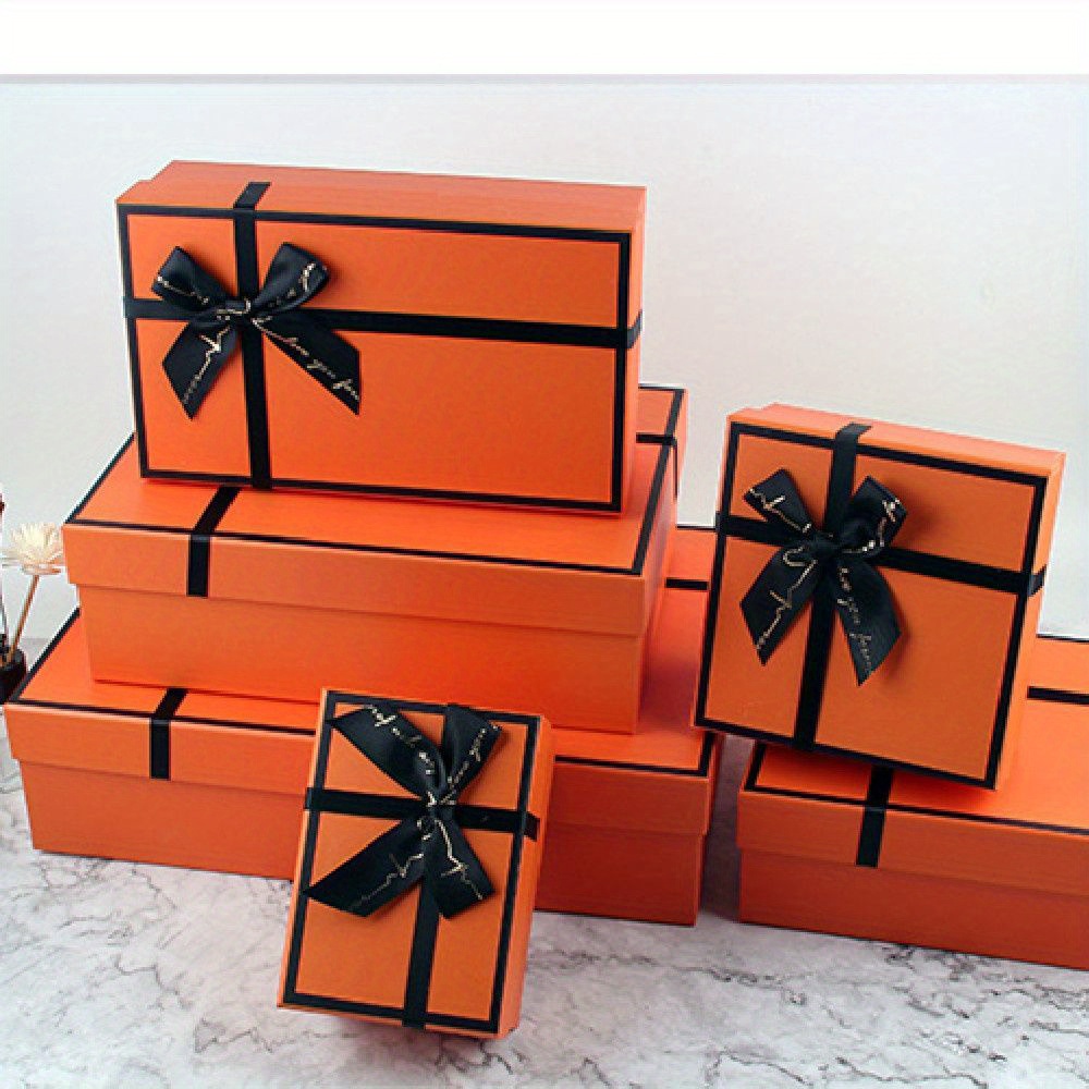 Gift Box Bowknot Decor Paper Gift Box Wrapping - Temu