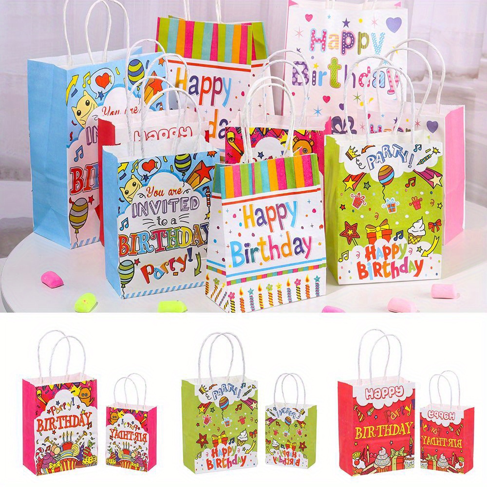 20 bolsas de regalo de cumpleaños para favores para los invitados