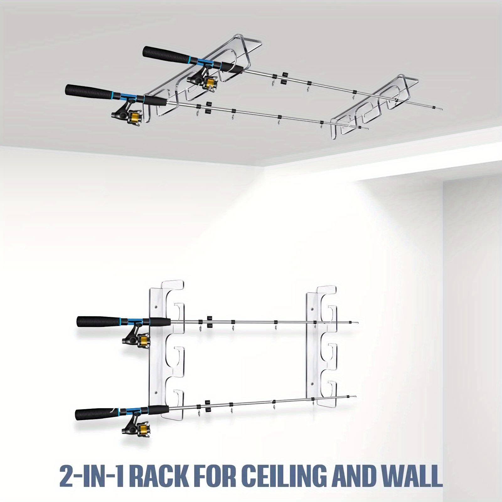 Fishing Rod Racks Fishing Pole Storage Stand Ceiling Wall - Temu