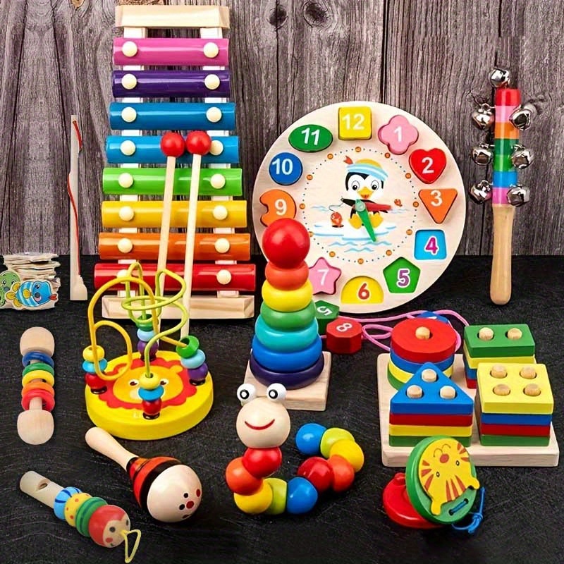 Juguetes para niñas de más de 1 año, juguetes Montessori para niños  pequeños con sonido/luces/música/reloj/teléfono/automóvil 6 en 1 casa