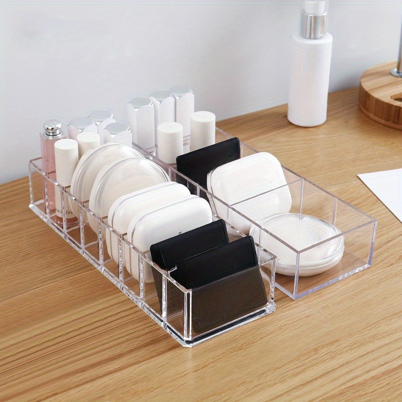 Cajón de acrílico transparente para maquillaje, organizador de escritorio,  caja de almacenamiento de cosméticos, lápiz labial, joyería, soporte para  brochas - AliExpress