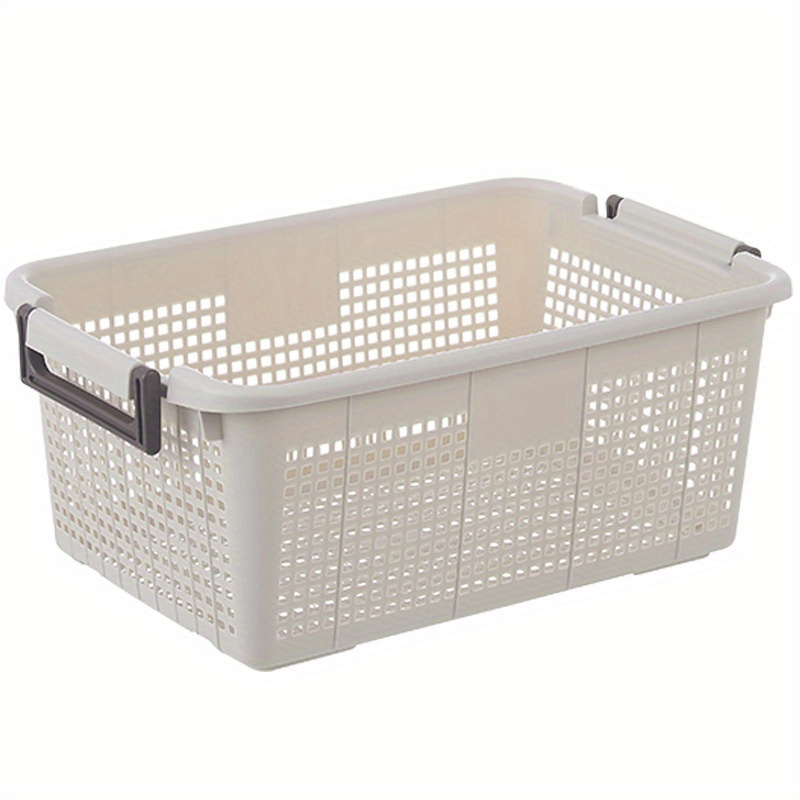 Plastic Storage Basket, Desktop Hollow Out Utility Basket, Bathroom  Organizer Bin For Snacks, Toys