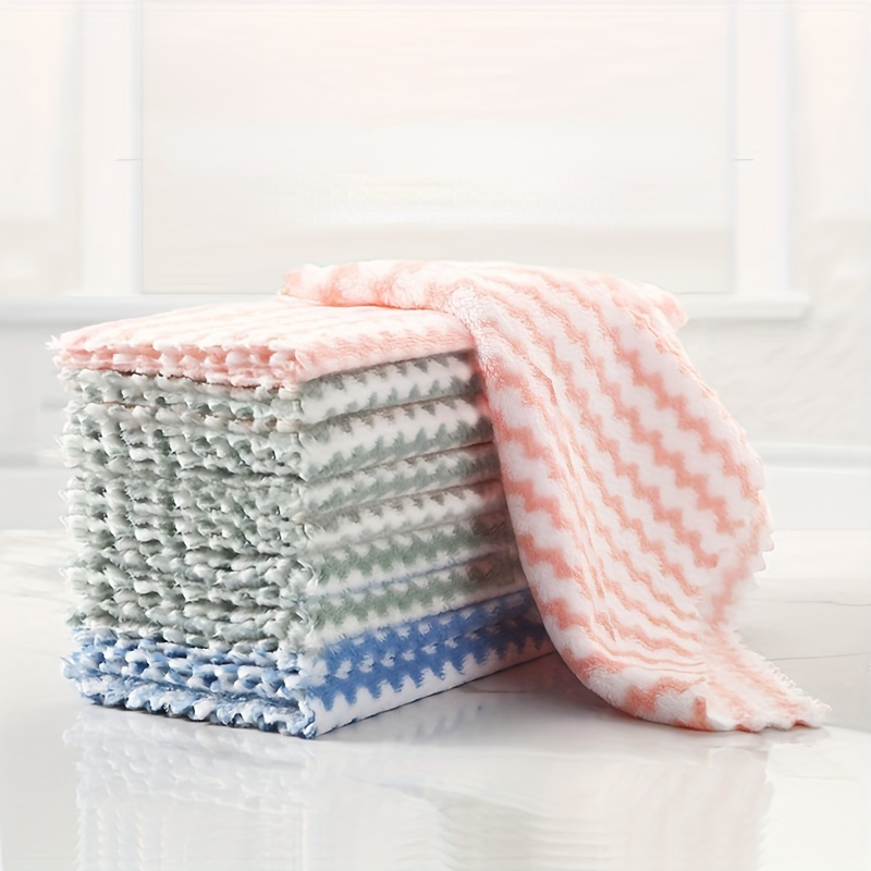 Cleaning Towel Dish Washing Towel Dishcloth Coral Velvet - Temu