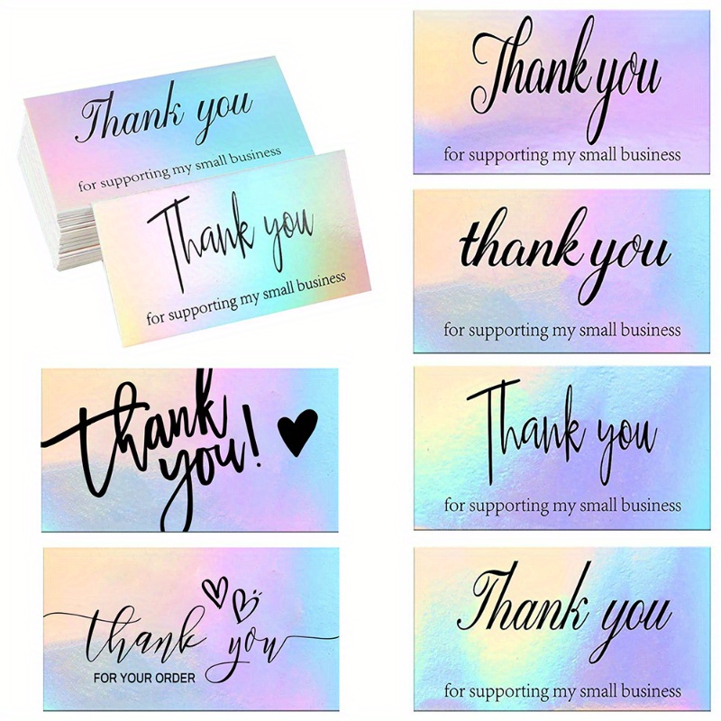 Laser Thank You Cards Thank You For Supporting My Small - Temu