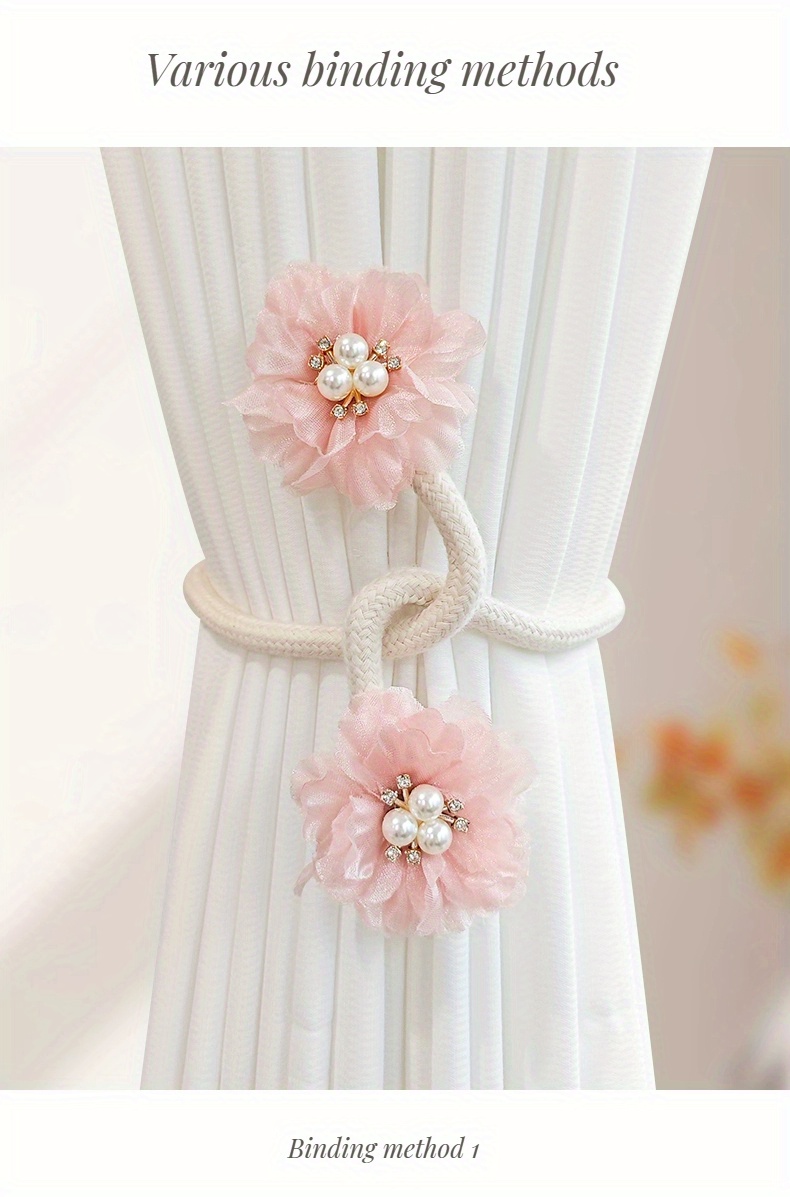 2pcs french curtain strap       yarn curtain   curtain tieback curtain holdback for living room home decor details 6