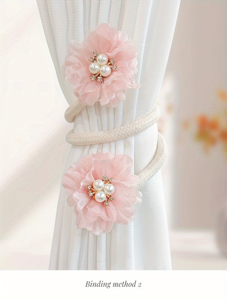 2pcs french curtain strap       yarn curtain   curtain tieback curtain holdback for living room home decor details 7