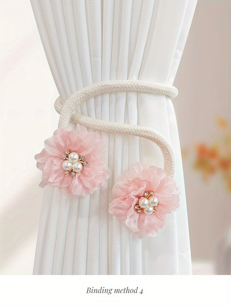 2pcs french curtain strap       yarn curtain   curtain tieback curtain holdback for living room home decor details 9