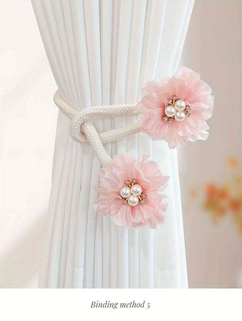 2pcs french curtain strap       yarn curtain   curtain tieback curtain holdback for living room home decor details 10