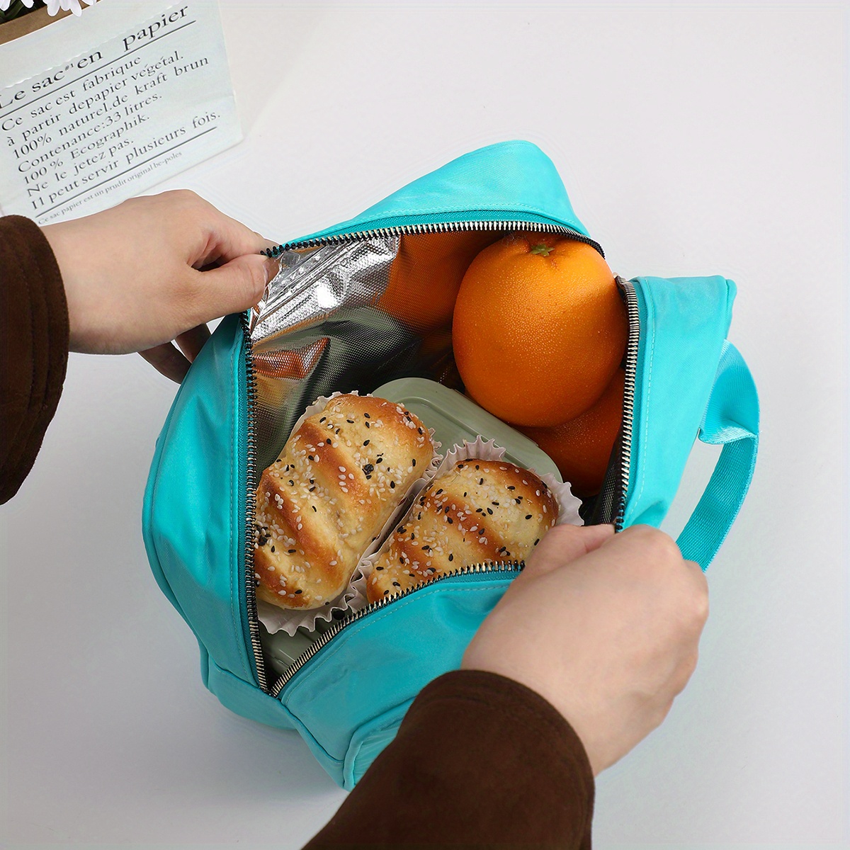 Bolsa de almuerzo para alimentos para niños, con aislamiento térmico, para  cena, fiambrera, bolso para mujer, trabajo, picnic, nevera, bolsa de mano,  bolsa de almuerzo, bolsa de almuerzo aislada, bolsa para el