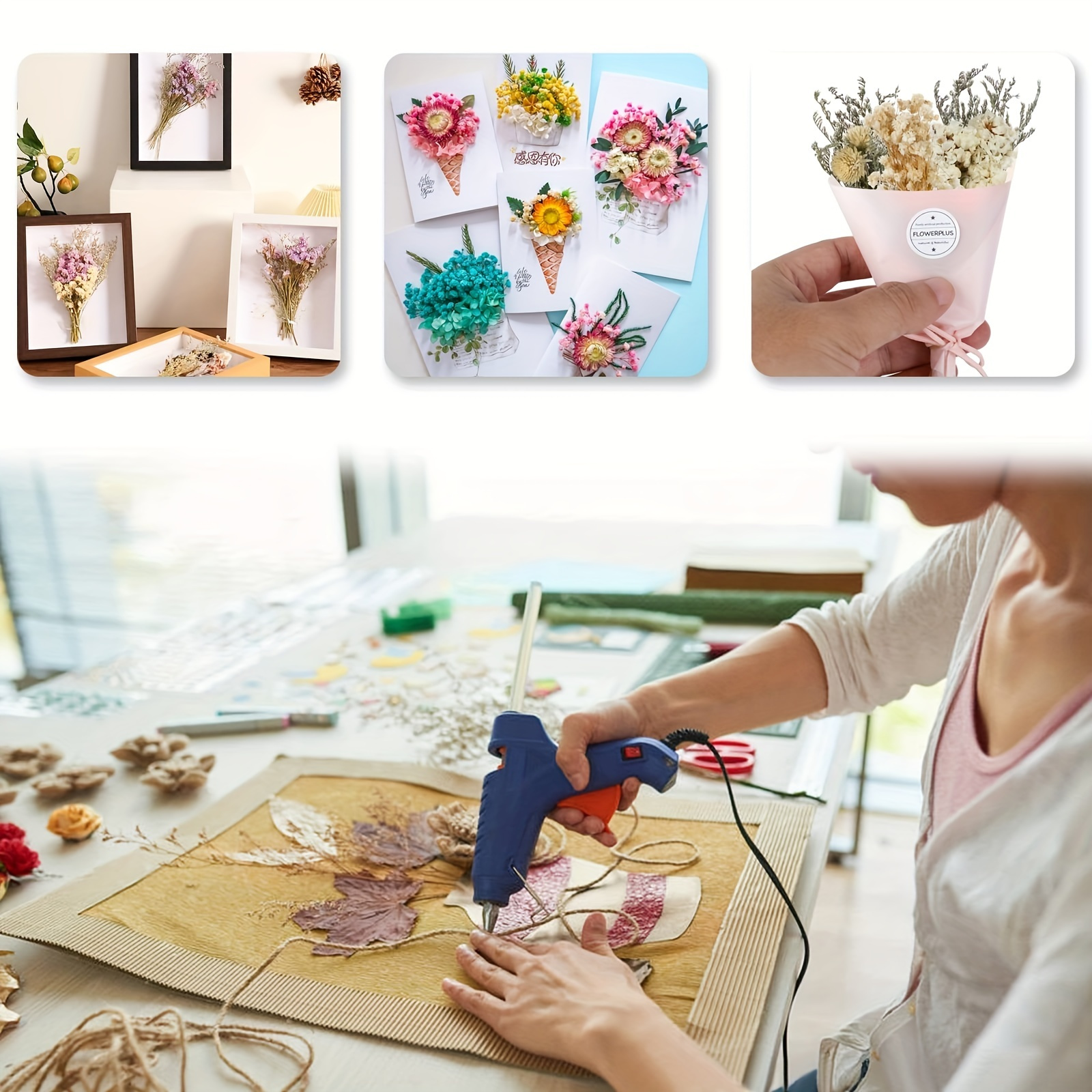 Random Flower Multi Piece Mini Dried Flower Bouquet Natural - Temu