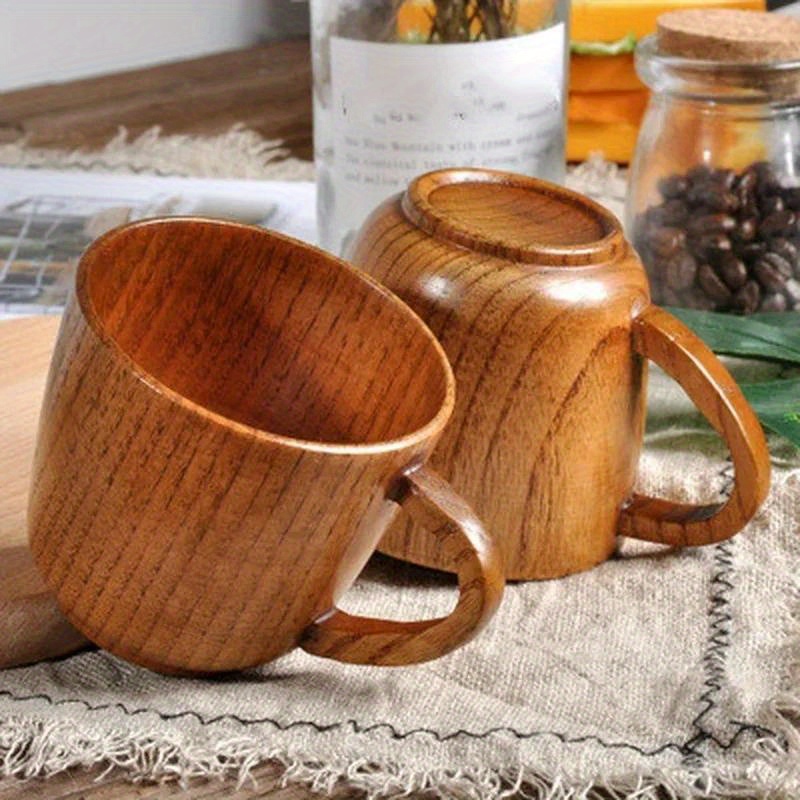 Wooden Cups Handmade Natural Spruce Drinking Wood Cups Beer Coffee Mugs  Milk Water Teacup Kitchen Bar