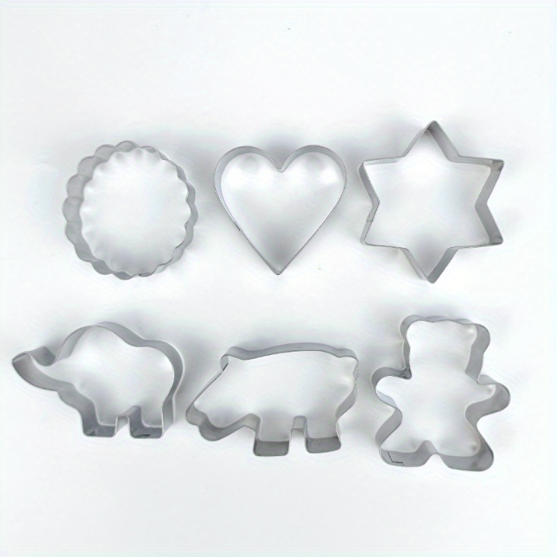 Cartoon Animals Cookie Cutters, Stainless Steel Pastry Cutter Set, Biscuit  Molds, Baking Tools, Kitchen Accessories - Temu