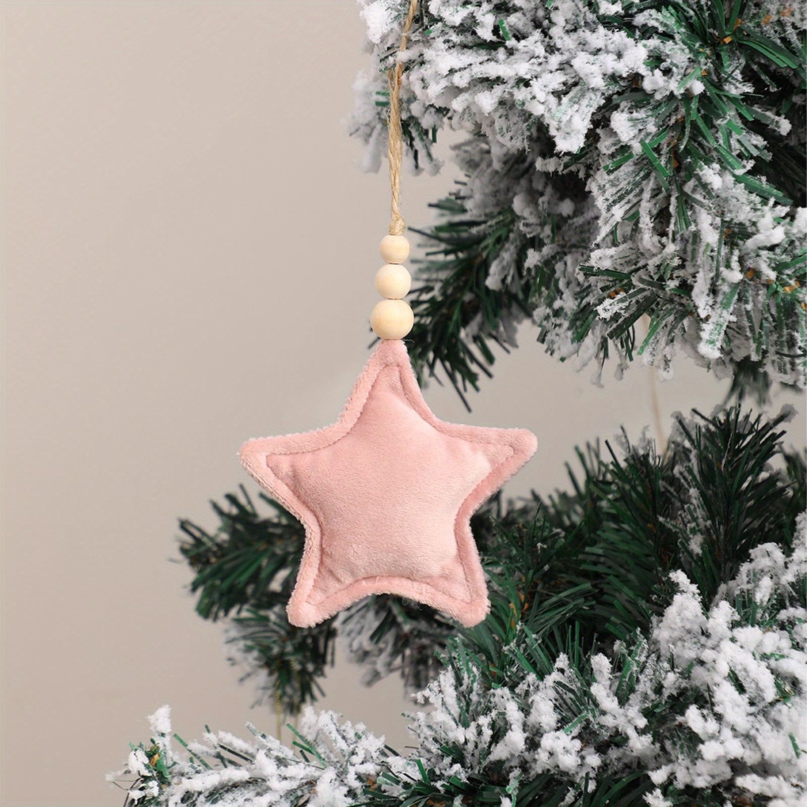 Christmas Tree Ornaments Hanging Velvet Star Decorations For - Temu