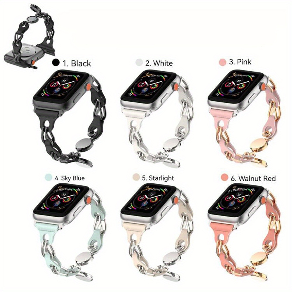 Correa de reloj compatible con Apple Watch, Moda de Mujer