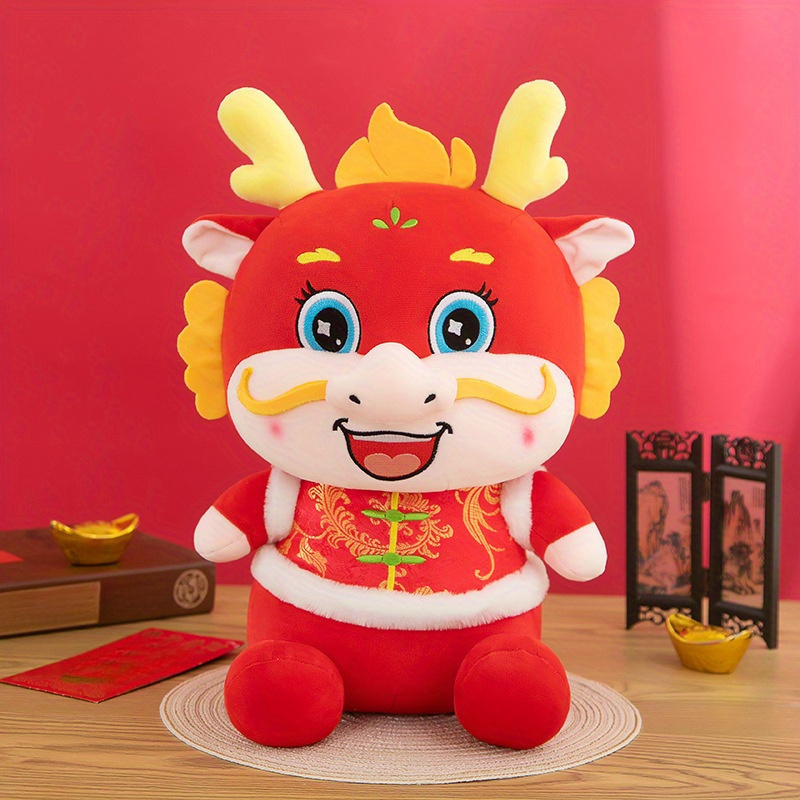 Year of 2024 Mascot Traditional Dance Dragon Plushies Cartoon