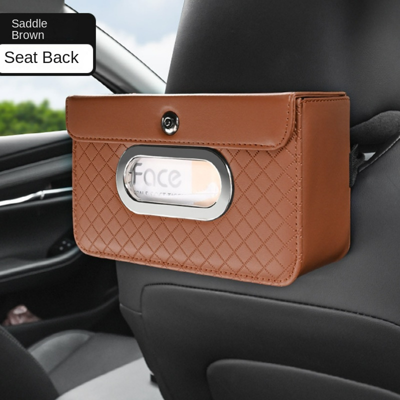 Car Sun Visor Leather Tissue Holder Vehicle Hanging PU Auto Interior  Fashion UK.