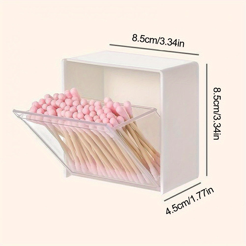 Bathroom Organizer Cotton Pads Storage Plastic Swab Holder Wall