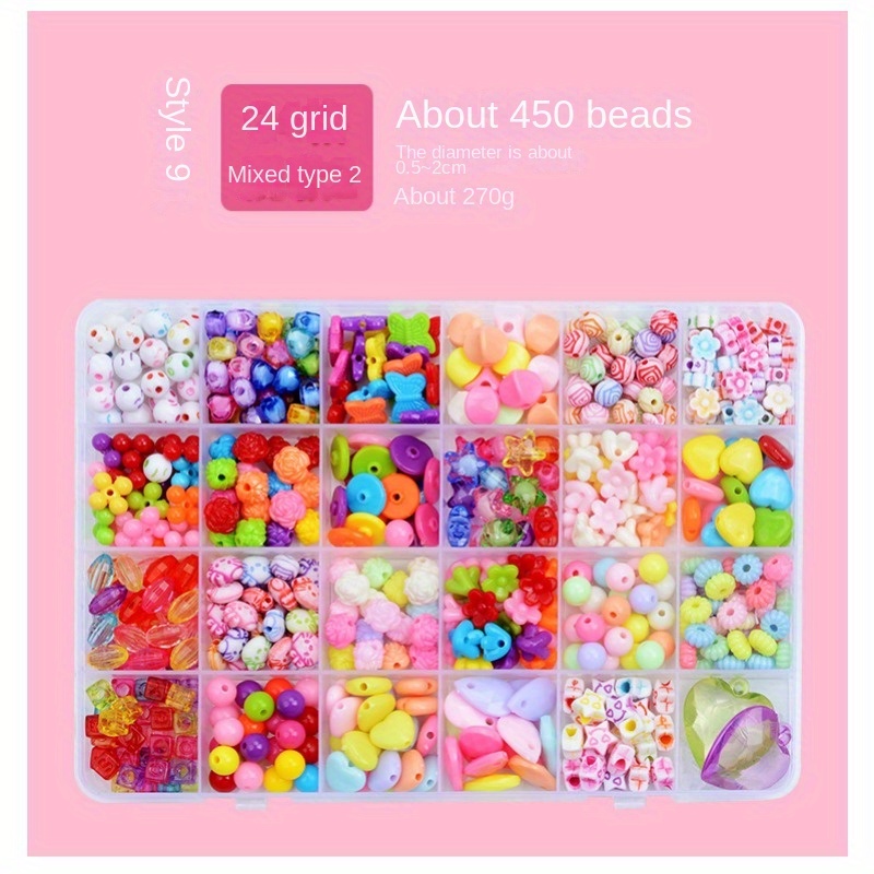 Kit for Make Bracelets Beads Toys for Children DIY 24 Grid