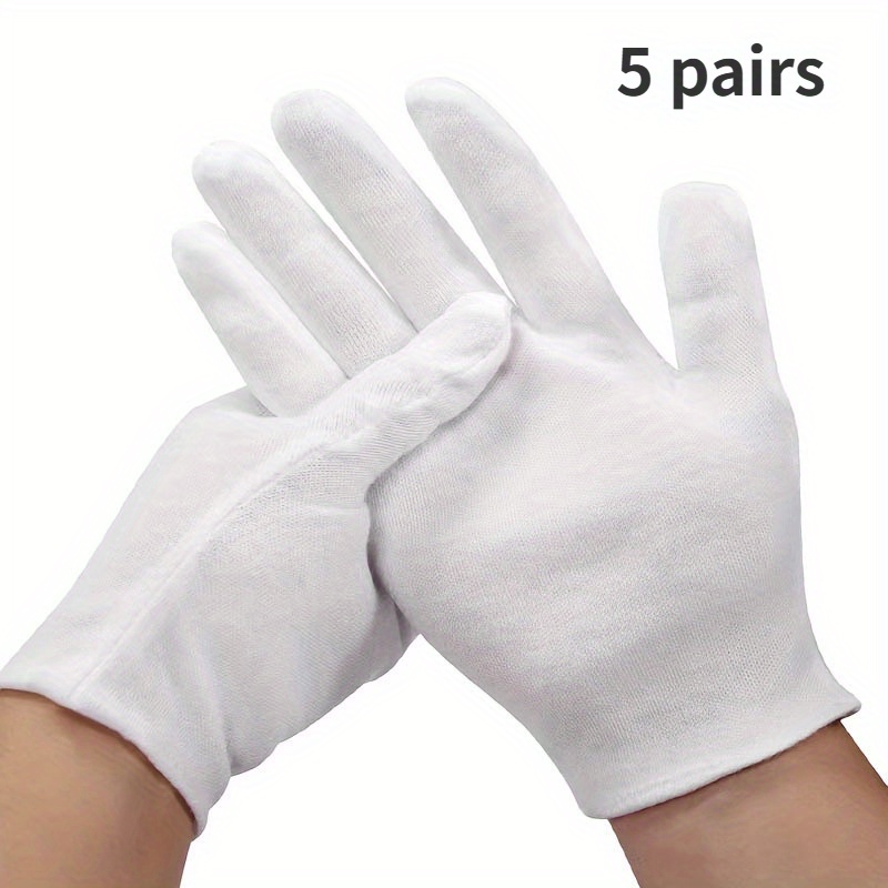 12 paires gants en coton blanc Gants hydratants doux Gants élastiques de  soins de la peau Gants de travail pour femmes Mains sèches Inspection des  bijoux et plus encore, taille unique
