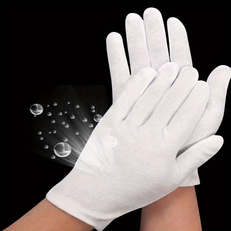 Gants en coton pour mains sèches hydratantes pendant la nuit traitement de  l'eczéma peau spa qualité supérieure 2 paires -  France