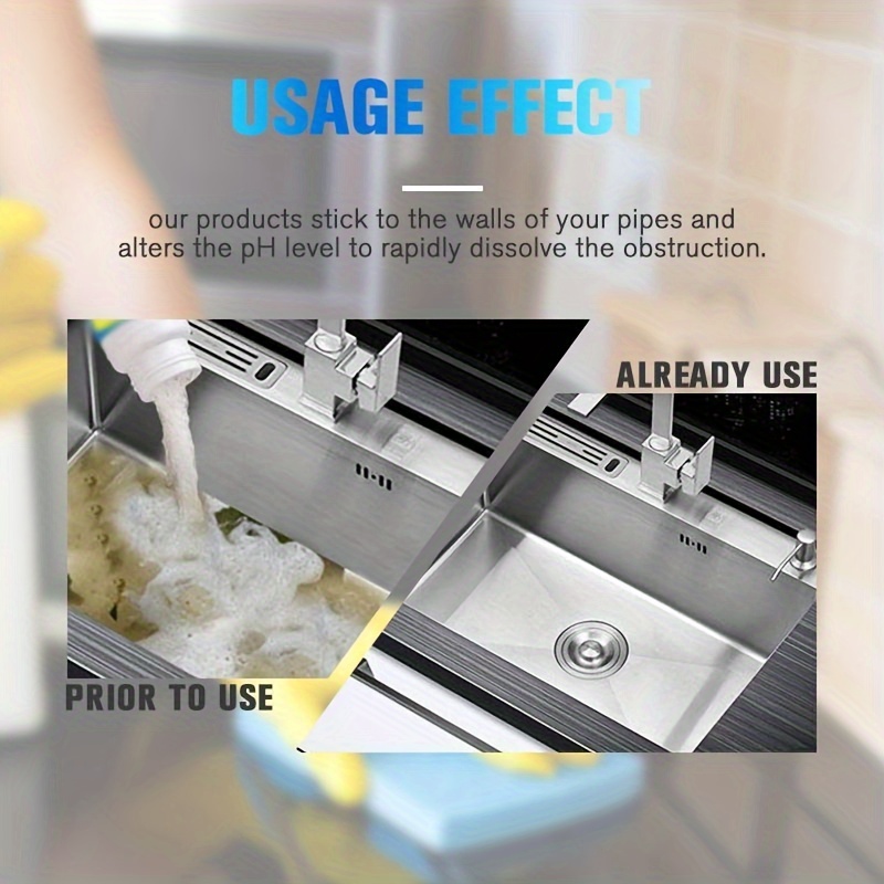 Nettoyeur de canalisations puissant - Agent de dragage de tuyaux de cuisine  - Outil de nettoyage de toilettes - Déodorant - Produits chimiques - Outils  de nettoyage pour évier de dragage : : Epicerie