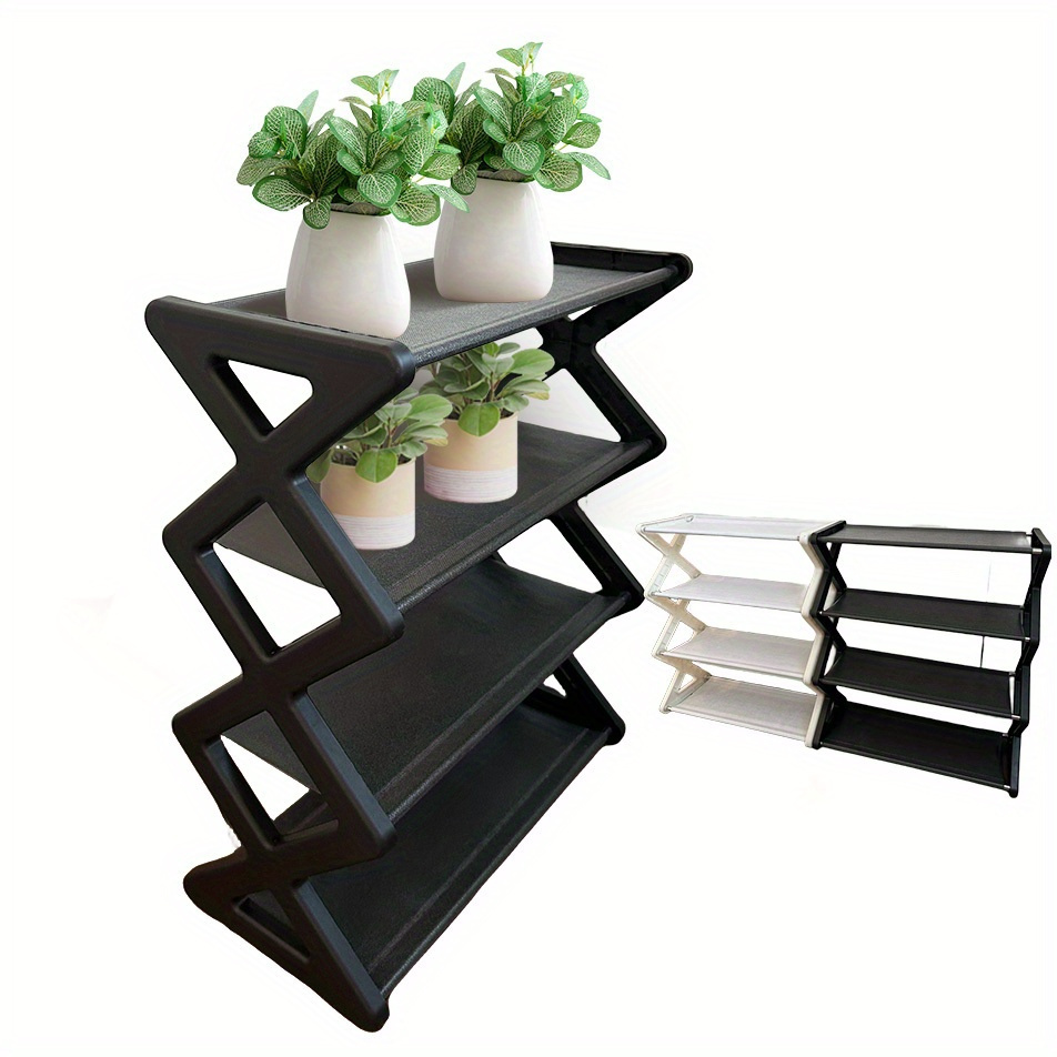 Plastic Free Standing 4 Tier Kitchen Storage Rack