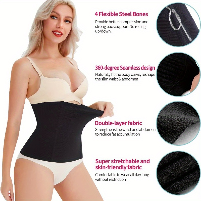 1pc Faja Reductora Cintura Mujeres Banda Abdominal - Temu