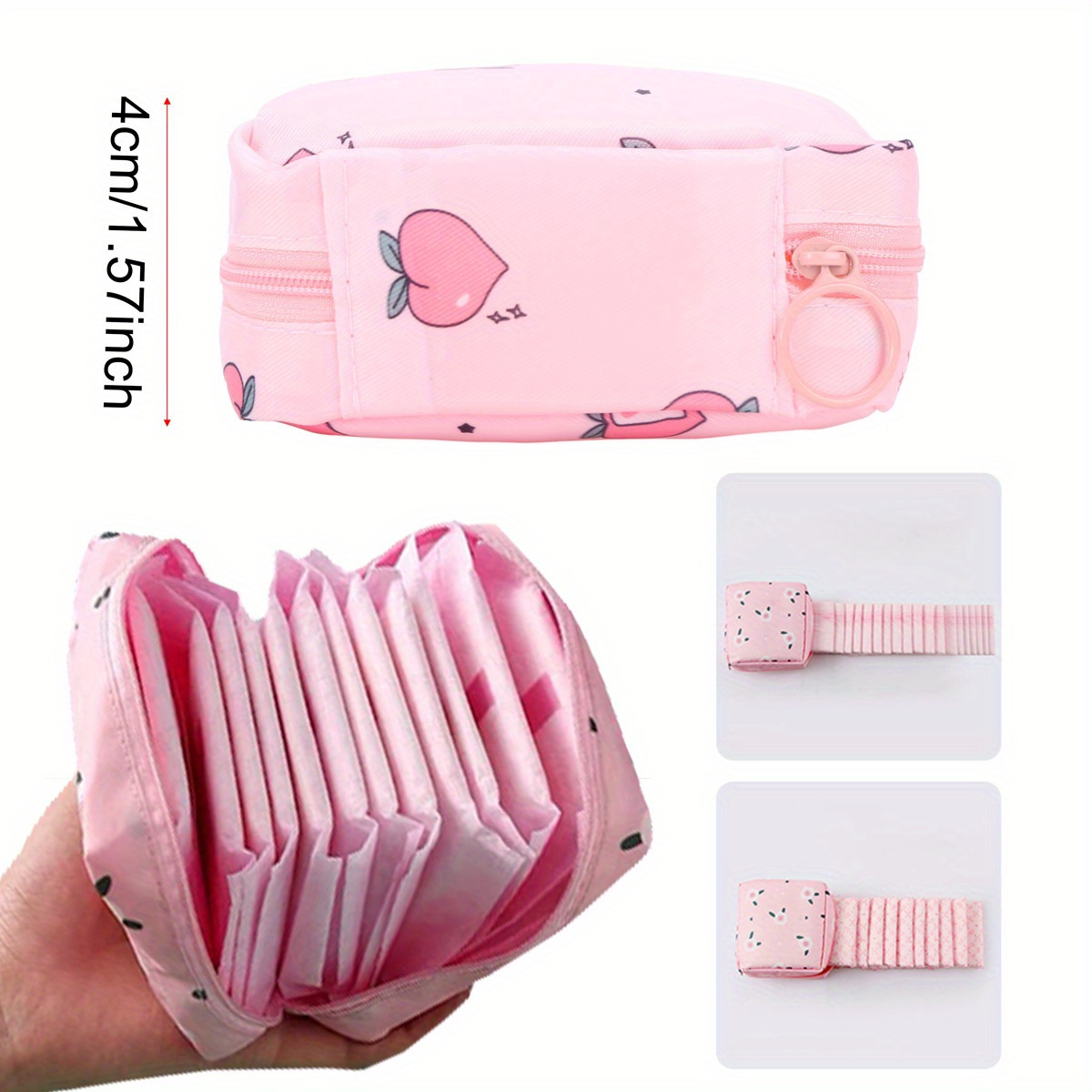 Portable Menstrual Pad Bags, Large Capacity Sanitary Napkin