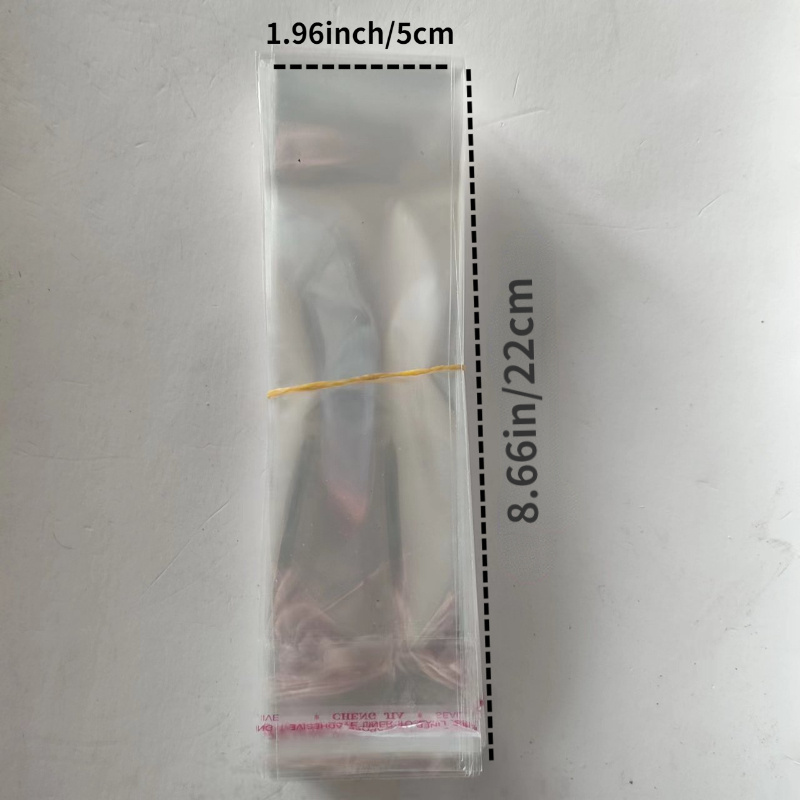 TEMU 100pcs Transparent Plastic Self Adhesive Bag Self Sealing Small Bags For Pen Jewelry Candy Packing Resealable Gift Cookie Packaging Bag Eid