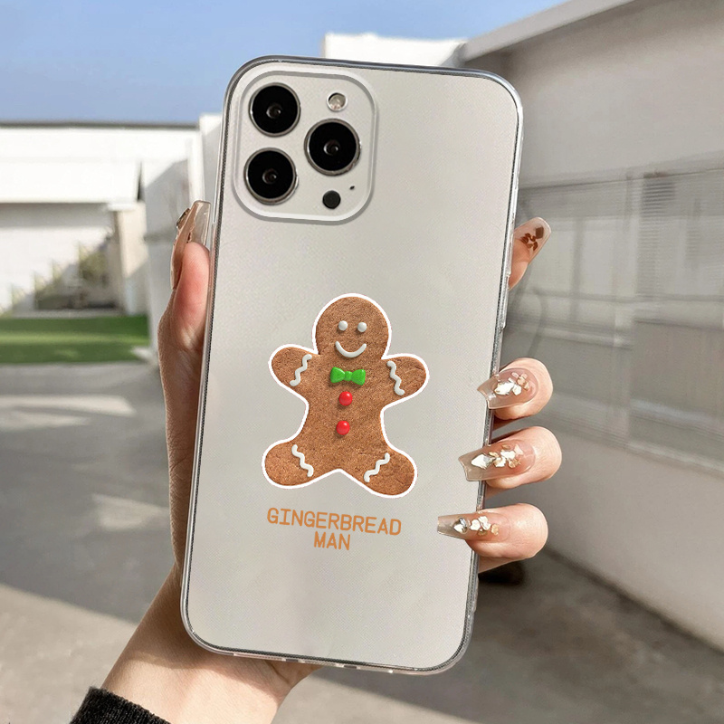 christmas gingerbread man graphic print phone case Temu South Africa