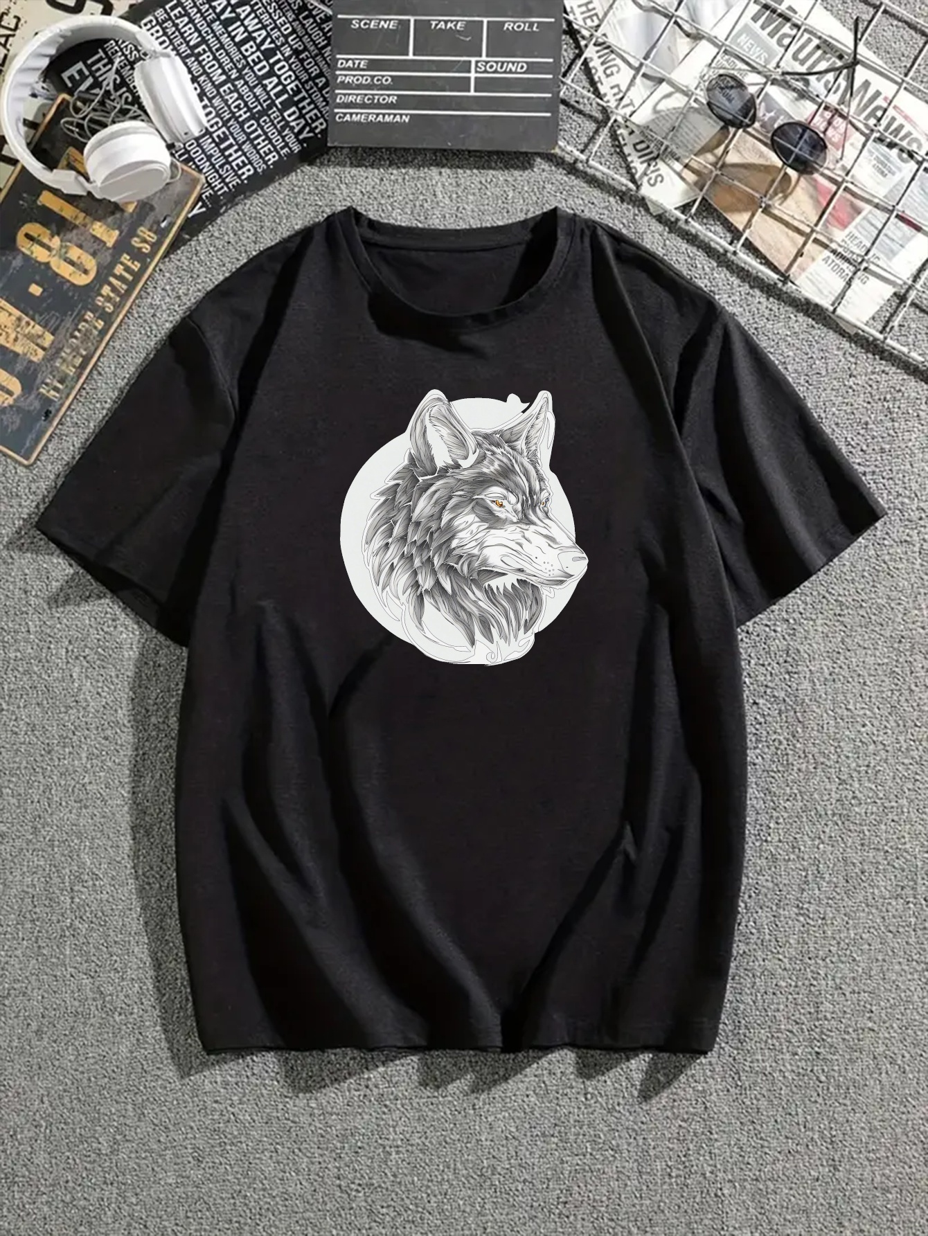 Camisas Hombre Estampado Cabeza Lobo Camisetas Sin Mangas - Temu Chile