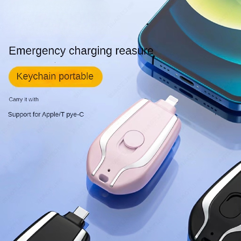 1500mah Portable Mini Keychain Power Bank Iphonecarry - Temu