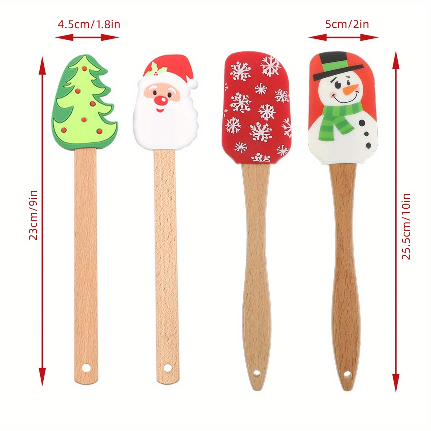Silicone Cream Spatula, Christmas Tree Cream Spatula, Santa Claus Spatula,  Snowman Cake Mixing Batter Scraper With Wooden Handle For Kitchen Baking  Tools, Kitchen Stuff - Temu